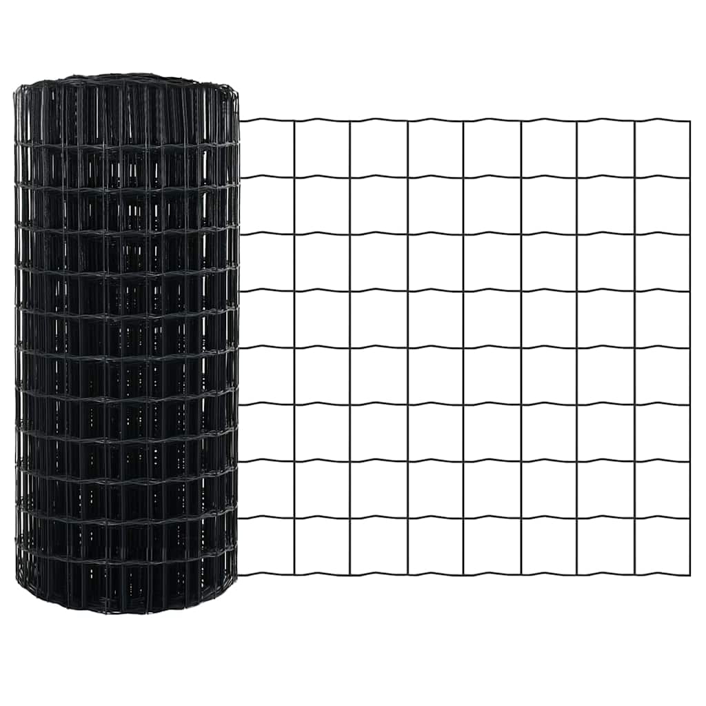 Euro ograda s postom 50 x 0,6 m Čelik premazan PVC-om Siva