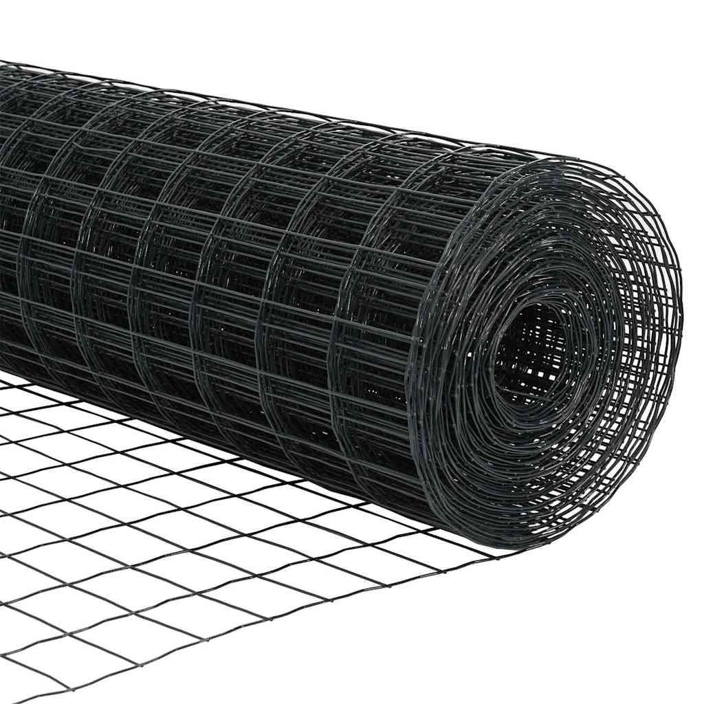 Euro ograda s postom 25 x 0,6 m Čelik premazan PVC-om Siva