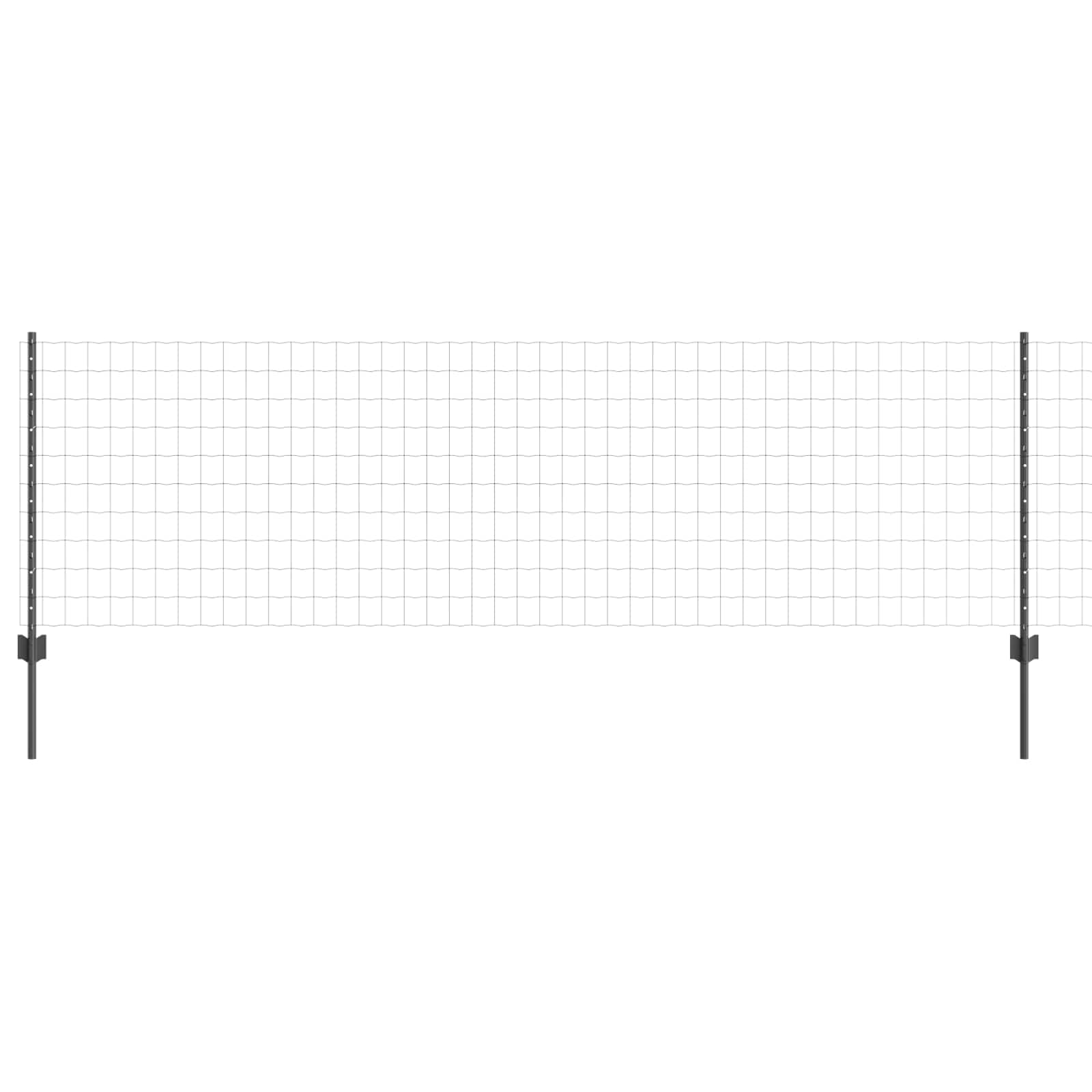 Euro ograda s postom 25 x 0,8 m Čelik premazan PVC-om Siva