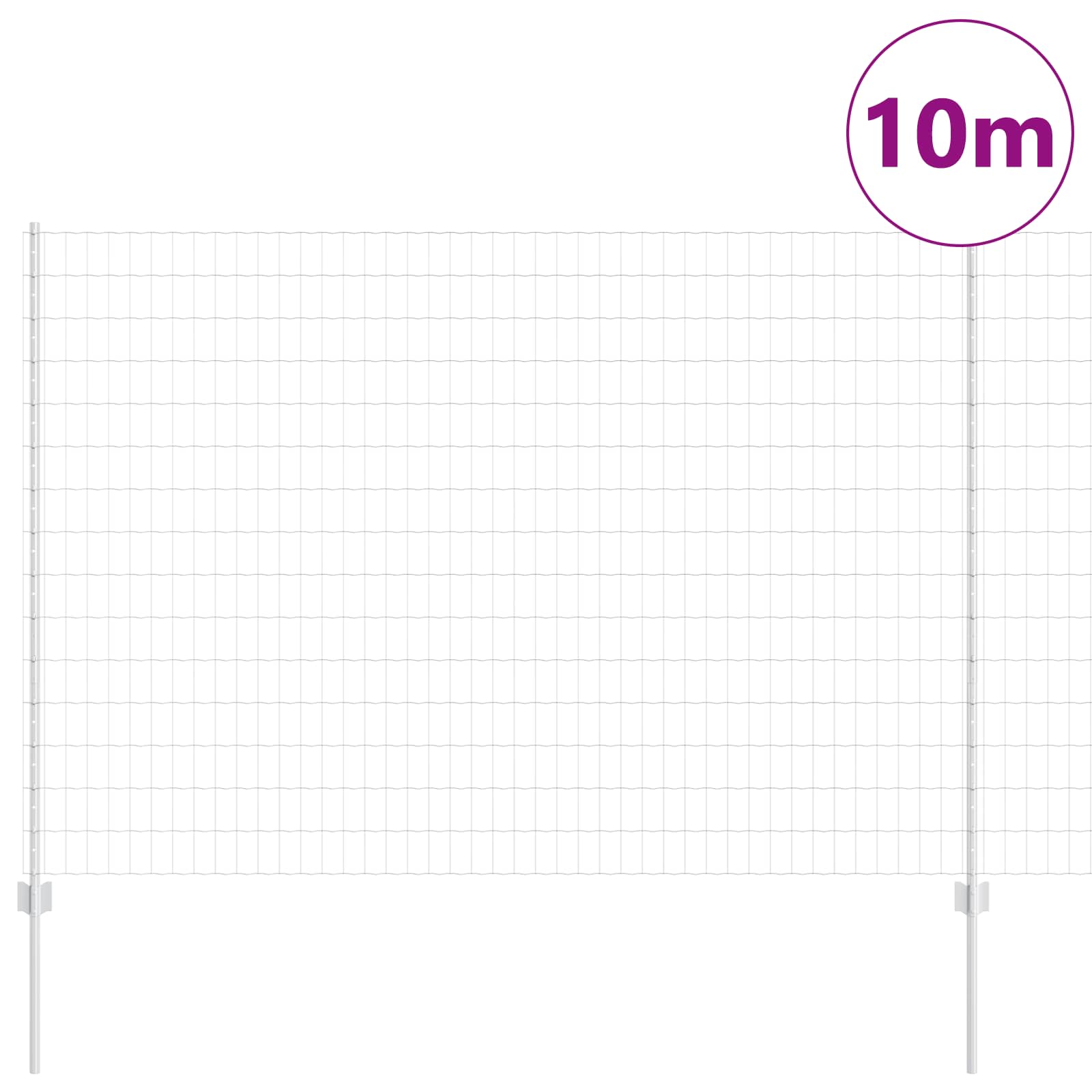 Euro ograda s postom 10 x 1,5 m Pocinčani čelik Srebrna Mreža