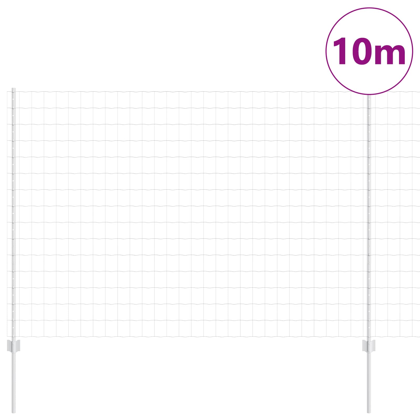 Euro ograda s postom 10 x 1,5 m Pocinčani čelik Srebrna Mreža