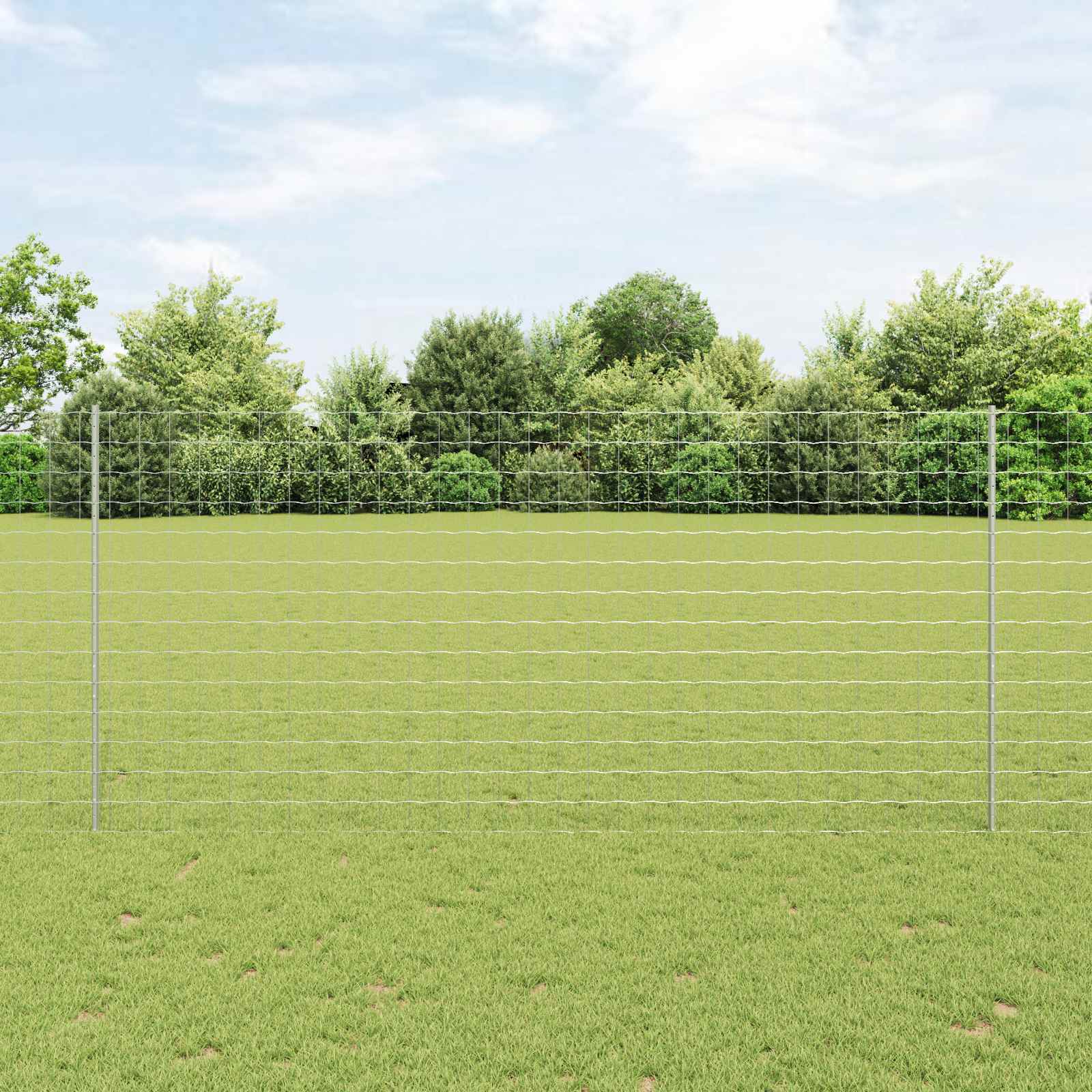 Euro ograda s postom 10 x 1,4 m Pocinčani čelik Srebrna Mreža