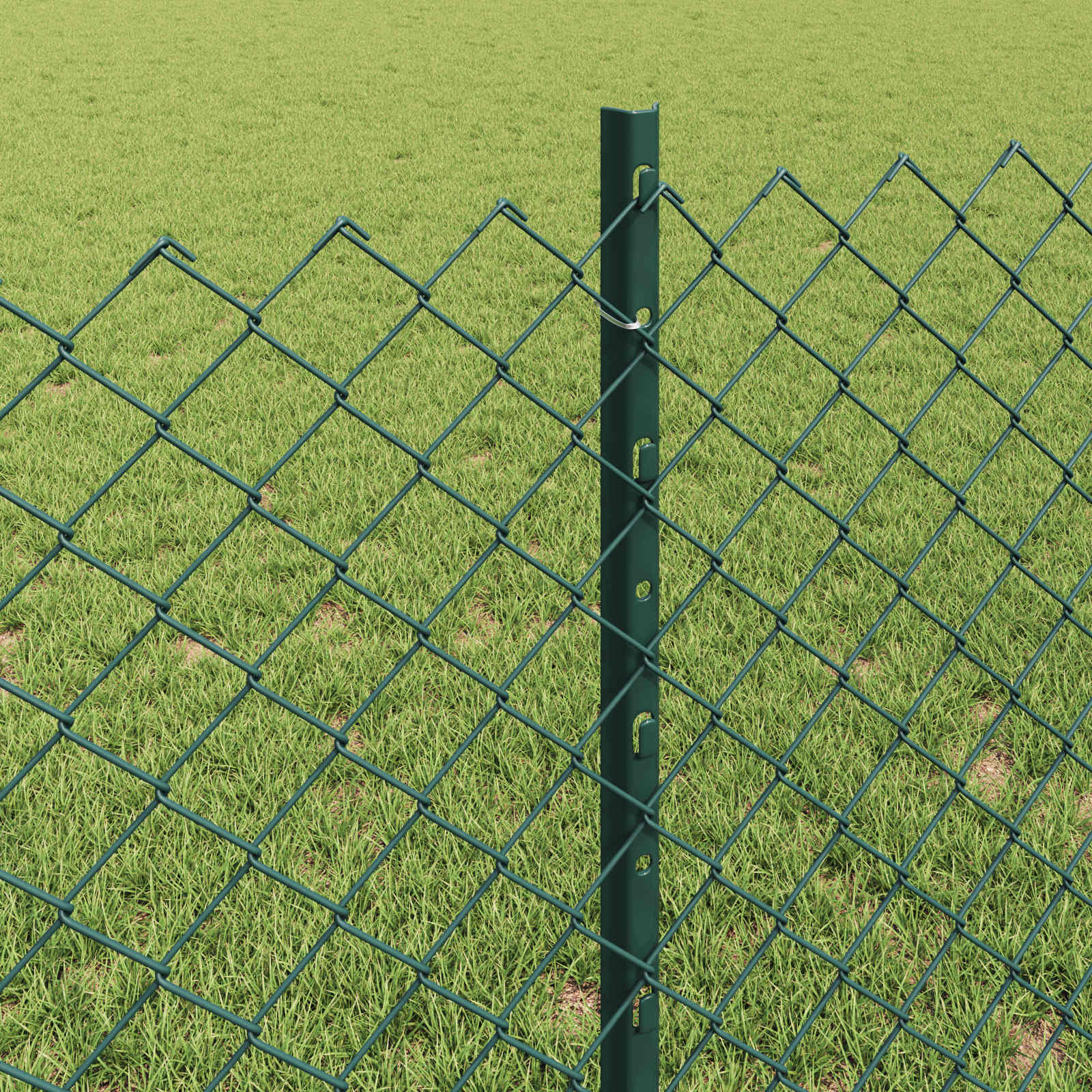 Ograda od lančanih veza s postovima 10 x 0,8 m Zelena Mreža