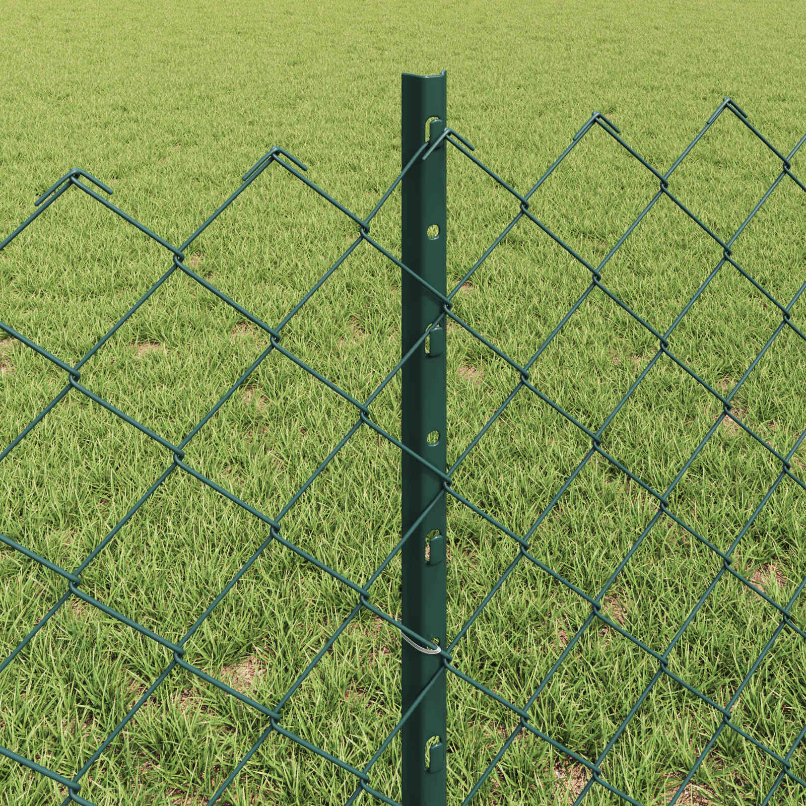 Ograda od lančanih veza s postom 25 x 0,6 m Zelena Mreža
