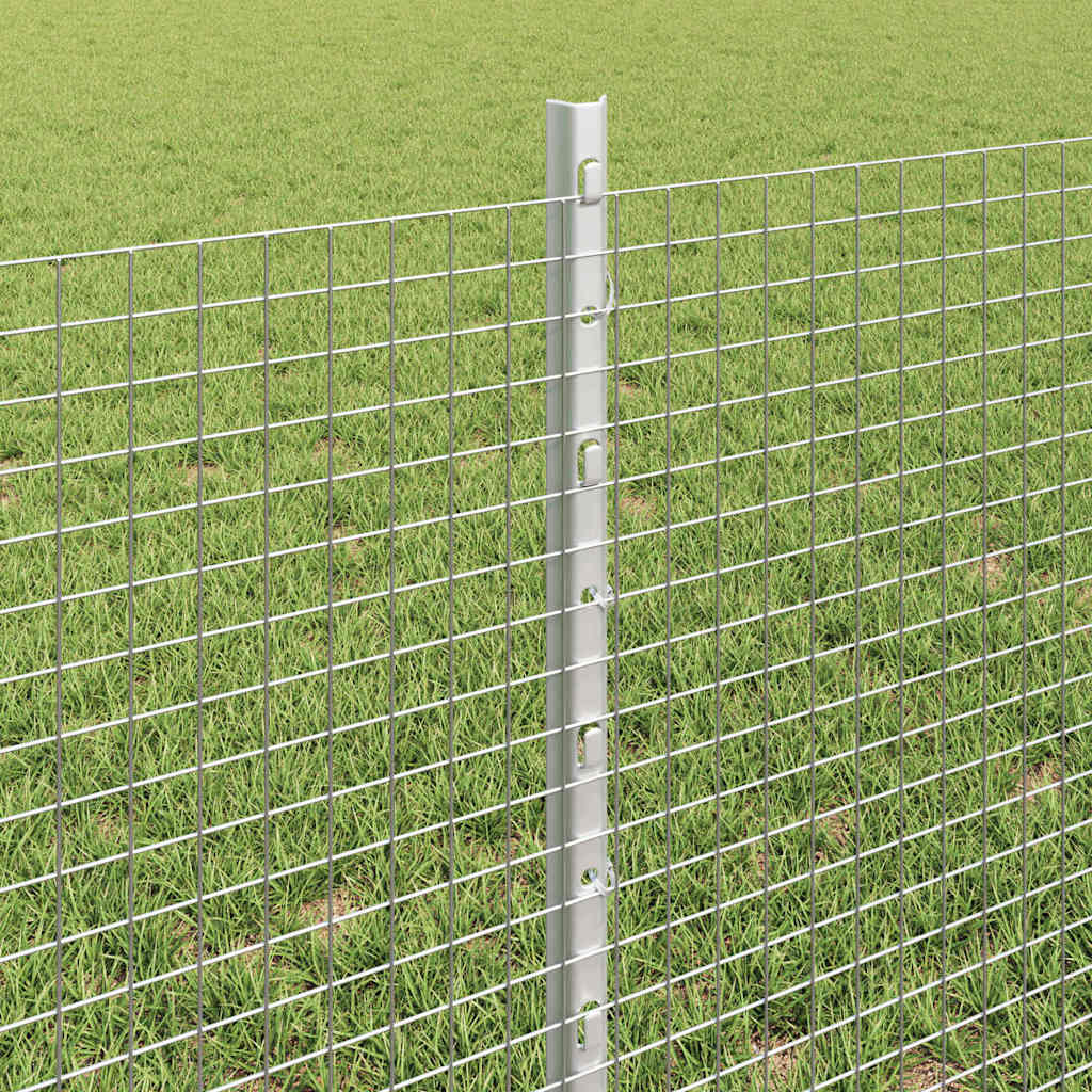 Zavarena žičana ograda s postom 10 x 0,6 m Srebrna Mreža