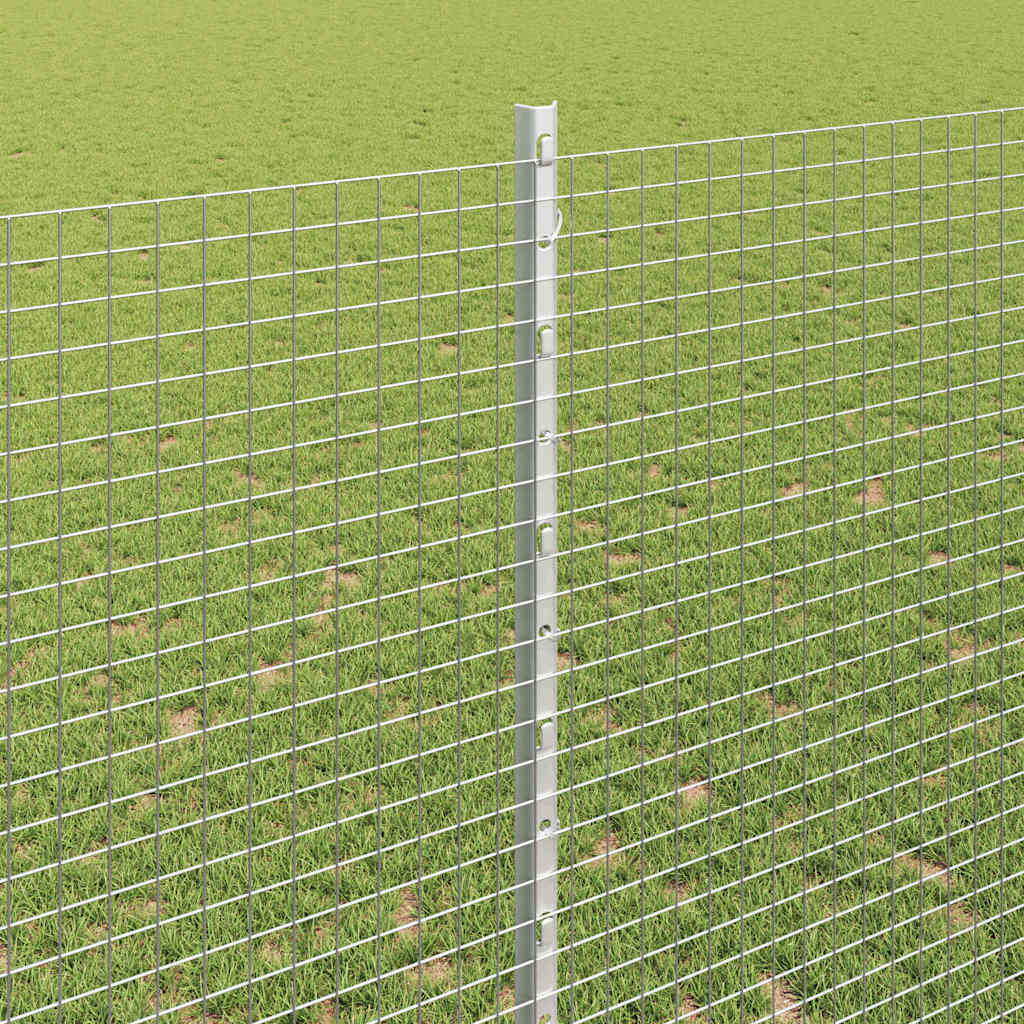 Zavarena žičana ograda s postom 10 x 1,4 m Srebrna Mreža