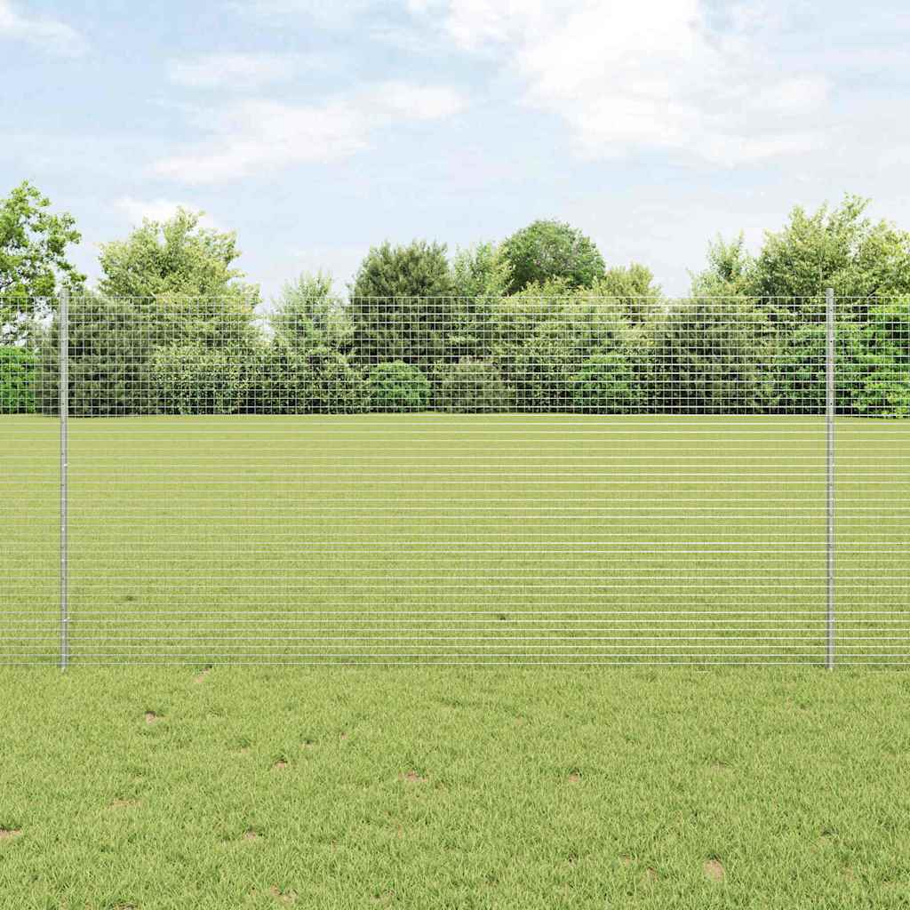 Zatvorena žičana ograda s postovima 25 x 1,2 m Pocinčani čelik