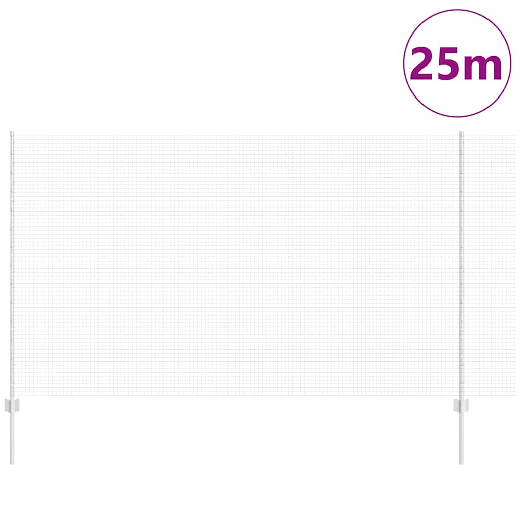 Zatvorena žičana ograda s postovima 25 x 1,4 m Pocinčani čelik
