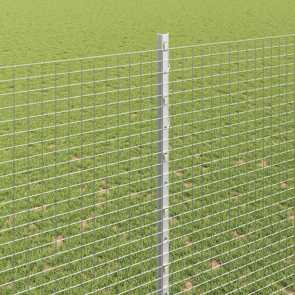 Zatvorena žičana ograda s postovima 25 x 1,5 m Pocinčani čelik
