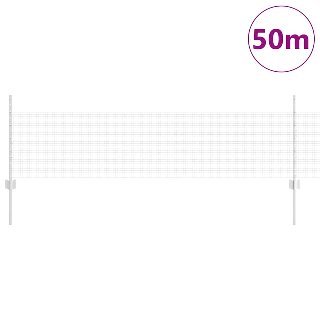 Zavarena žičana ograda s postom 50 x 0,5 m Srebrna Mreža