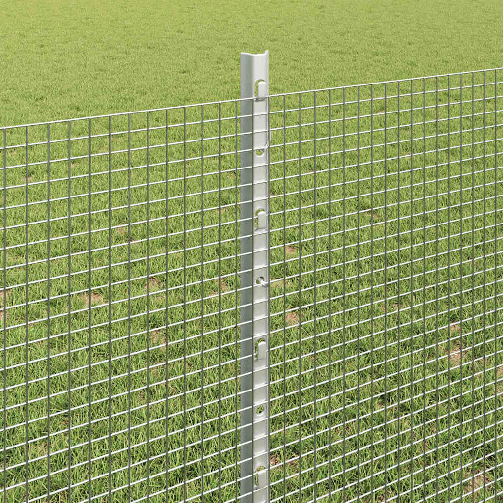 Zavarena žičana ograda s postom 50 x 0,8 m Srebrna Mreža