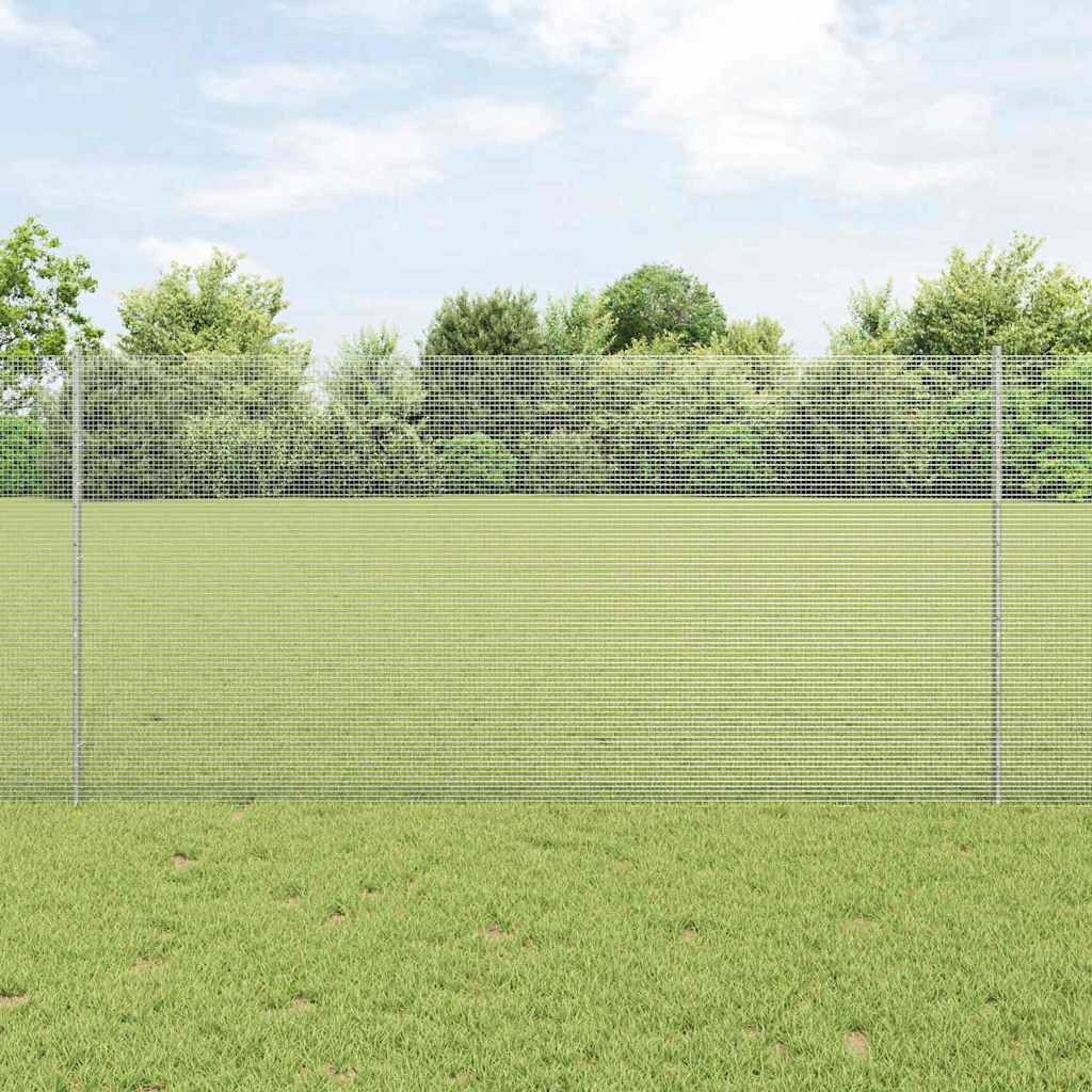 Zavarena žičana ograda s postom 50 x 1,2 m Srebrna Mreža
