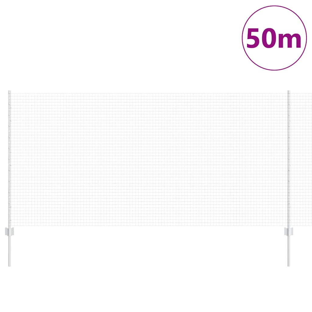 Zatvorena žičana ograda s postovima 50 x 1,2 m Pocinčani čelik