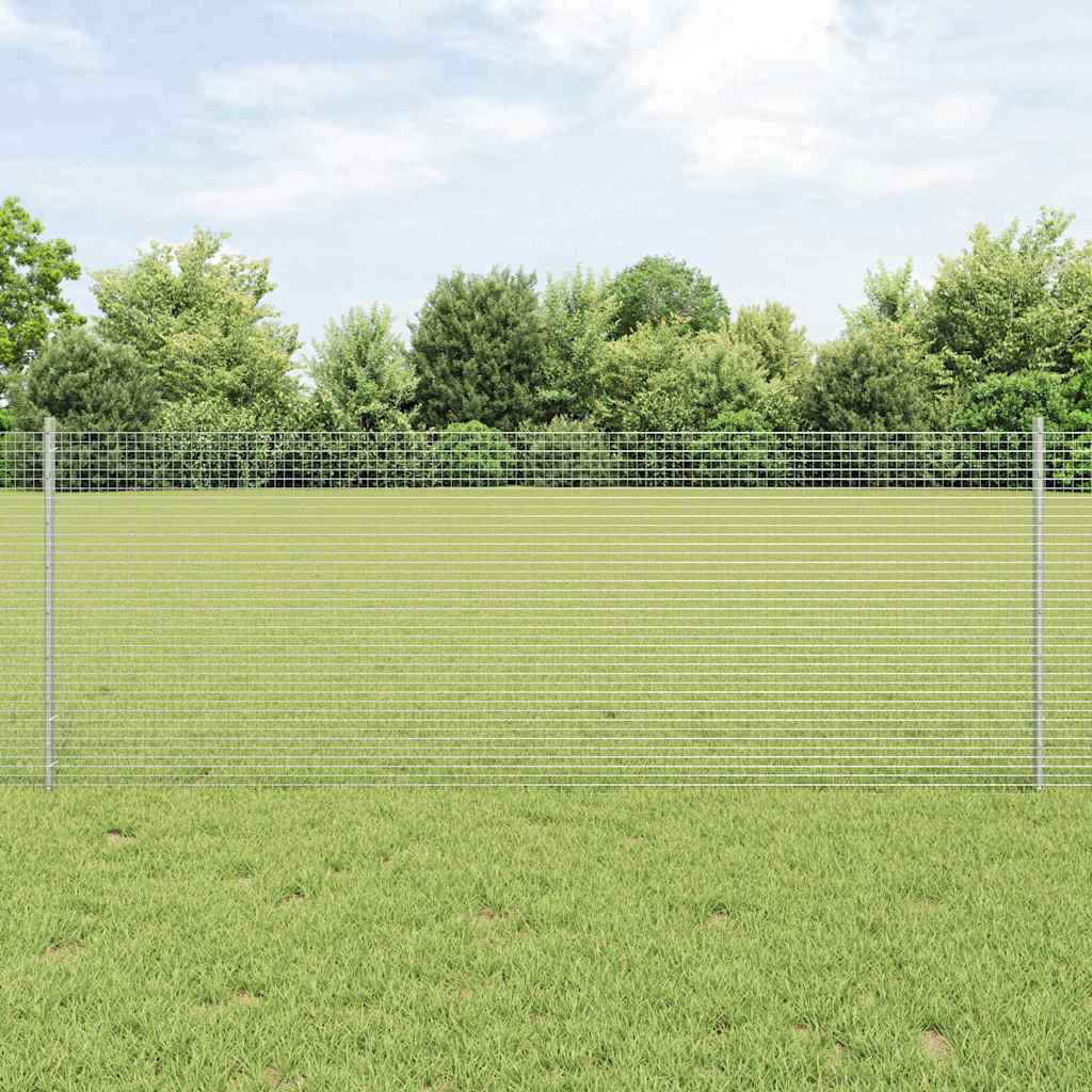 Zavarena žičana ograda s postom 100 x 0,8 m Srebrna Mreža