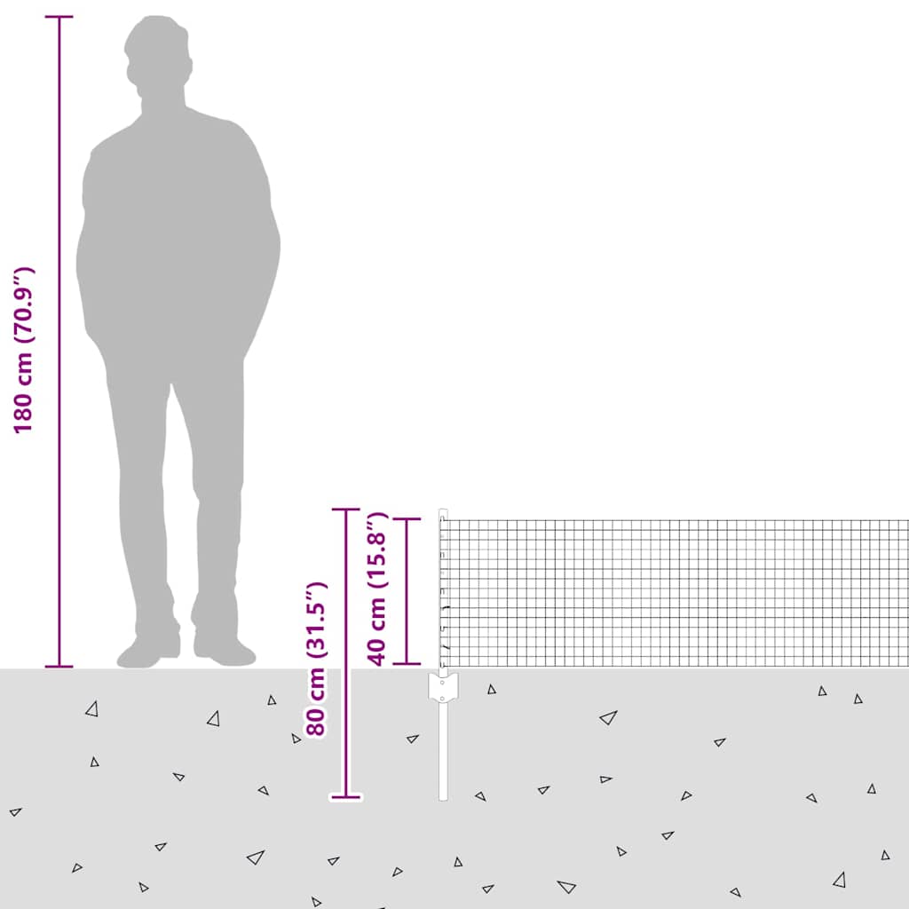 Zavarena žičana ograda s postom 10 x 0,4 m Zelena Mreža