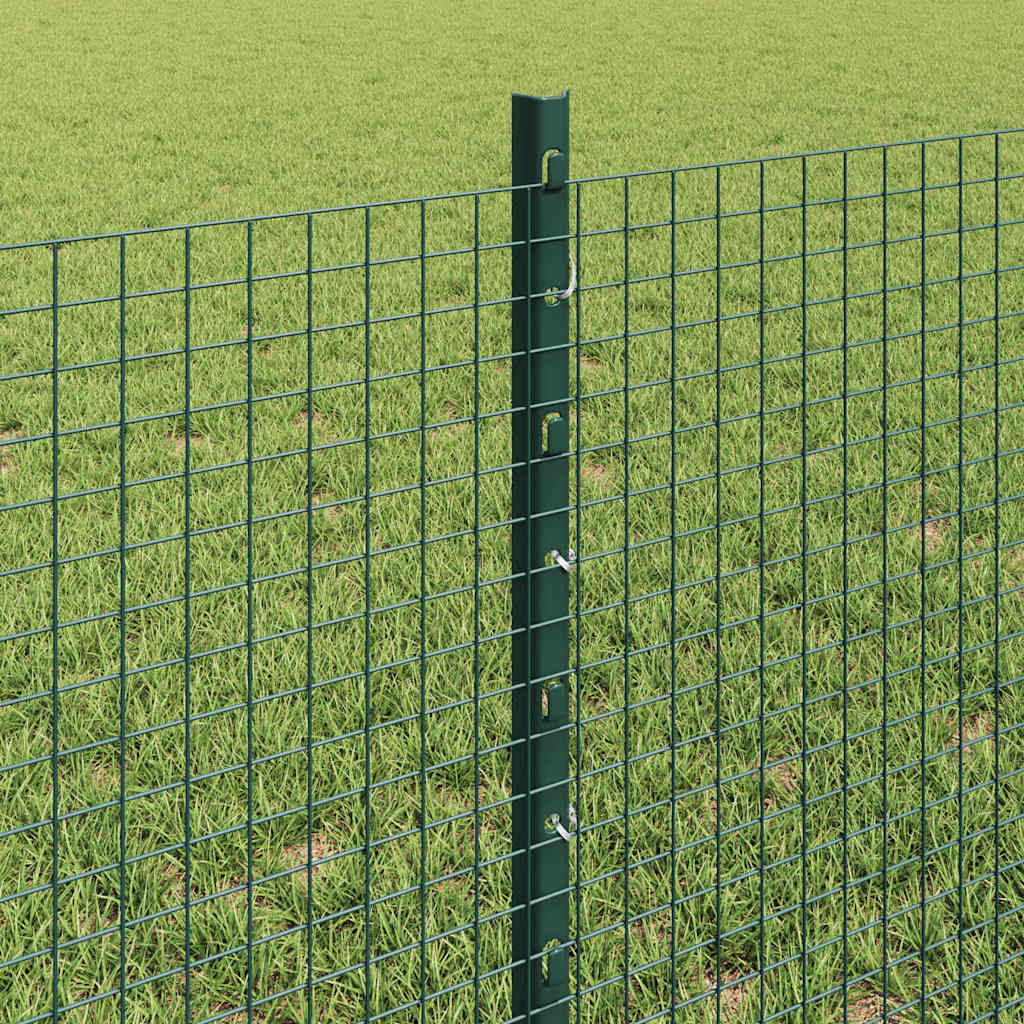 Zavarena žičana ograda s postom 0,6 x 25 m Čelik i PVC Zelena