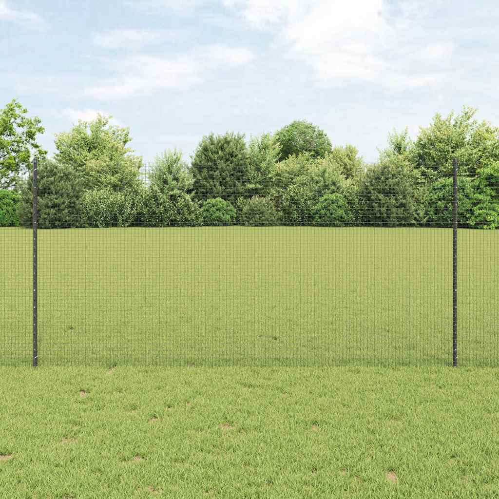 Zavarena žičana ograda s postom 10 x 1,2 m Siva Mreža