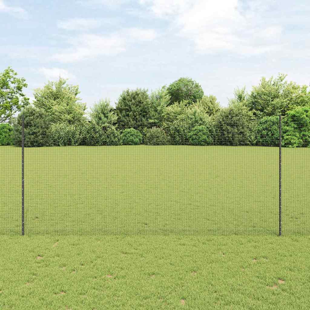 Zavarena žičana ograda s postom 10 x 1,4 m Siva Mreža