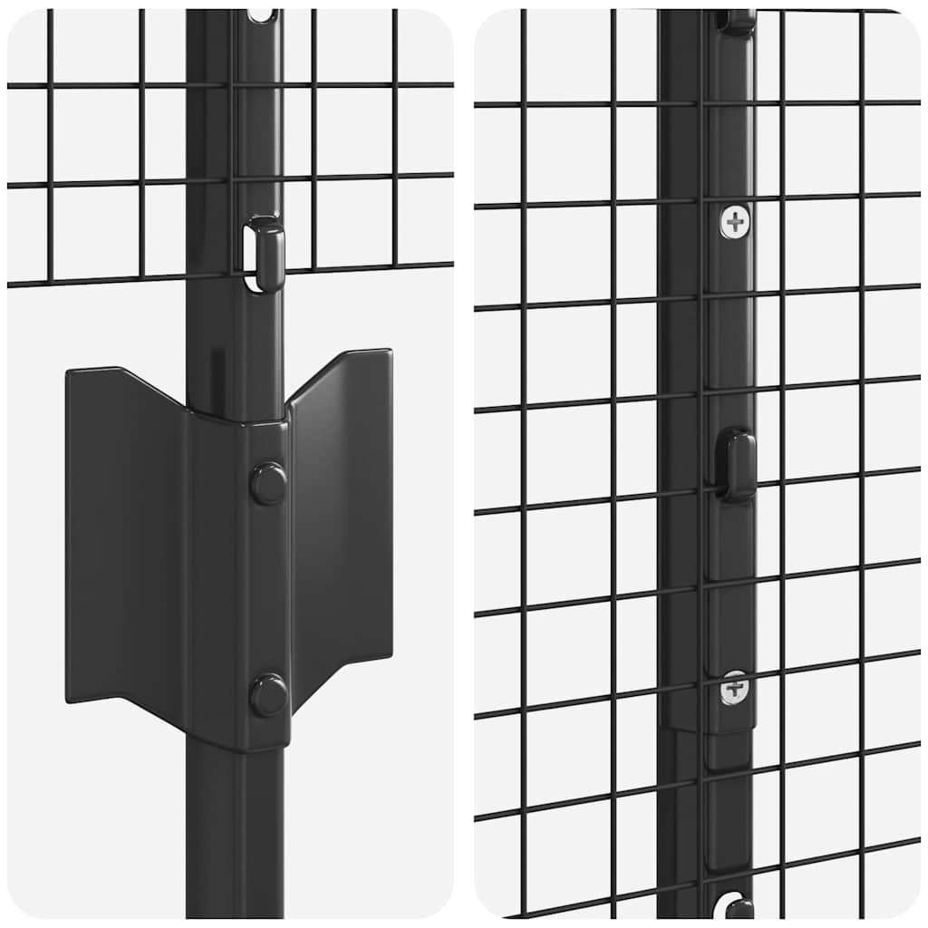 Zatvorena žičana ograda s postovima 25 x 1,2 m Siva Mreža