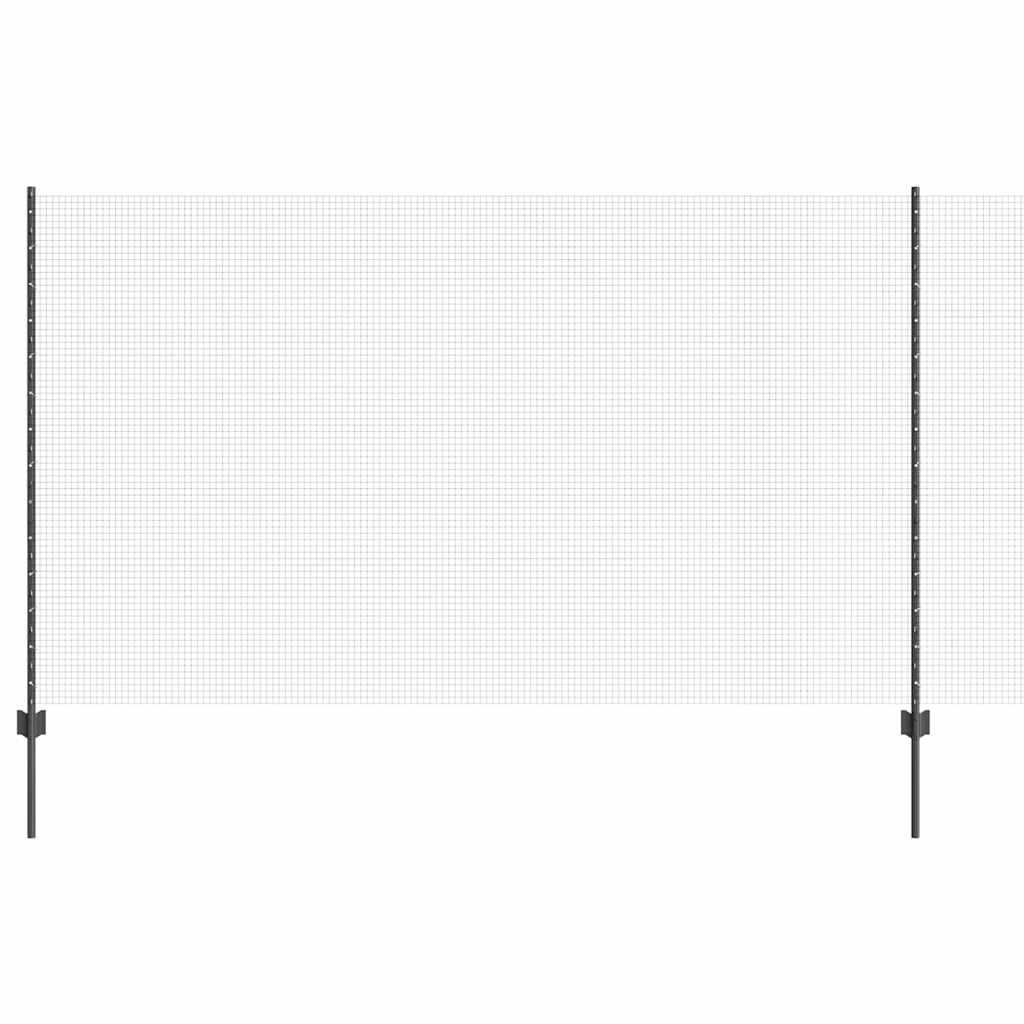 Zavarena žičana ograda s postom 25 x 1,4 m Siva Mreža