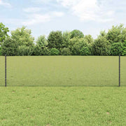 Zatvorena žičana ograda s postovima 50 x 0,6 m Siva Mreža