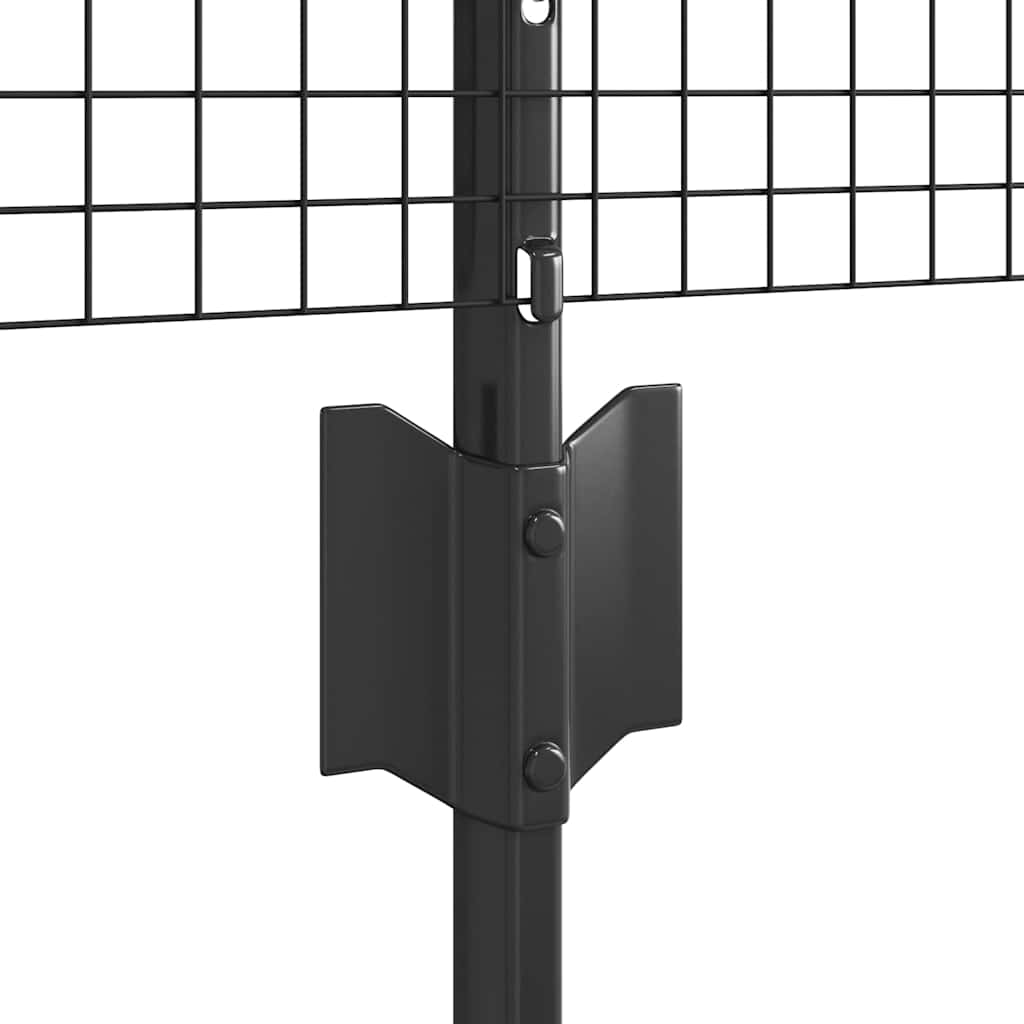 Zatvorena žičana ograda s postovima 50 x 0,6 m Siva Mreža
