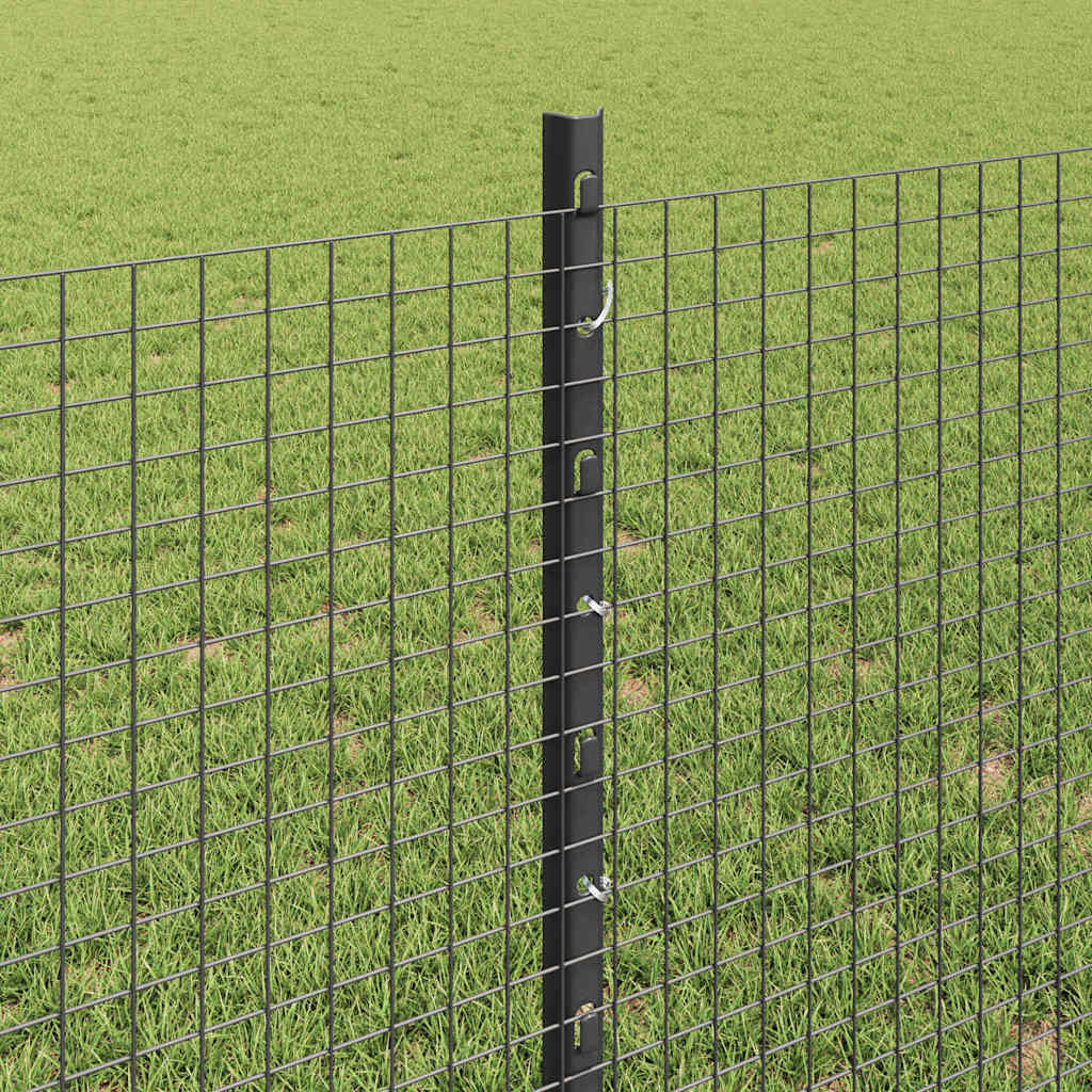 Zavarena žičana ograda s postom 50 x 0,8 m Siva Mreža
