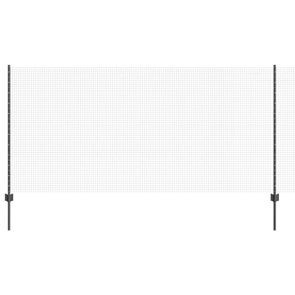 Zatvorena žičana ograda s postovima 50 x 1,2 m Siva Mreža