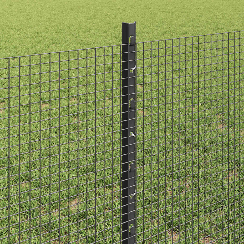 Zavarena žičana ograda s postom 100 x 0,6 m Siva Mreža