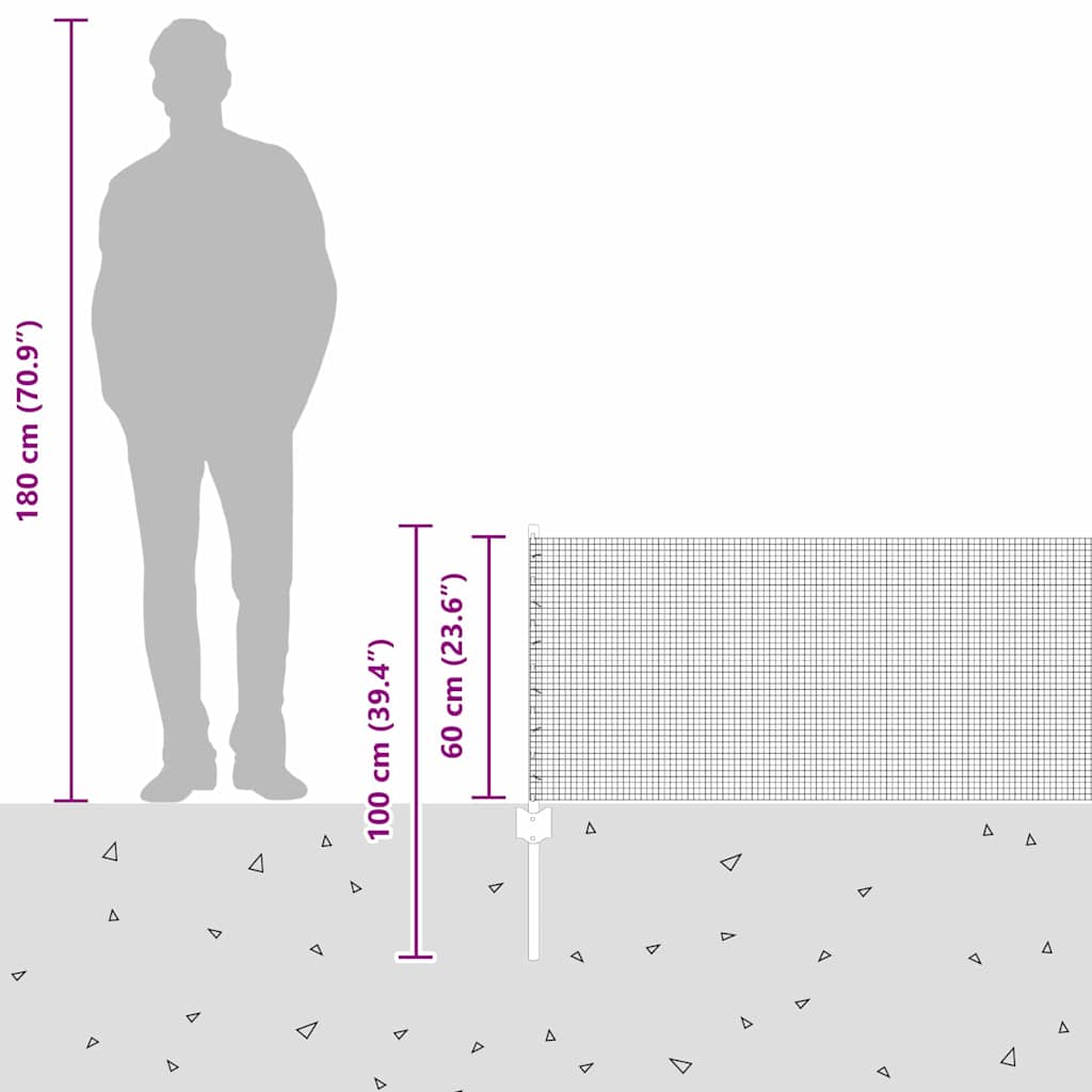 Zavarena žičana ograda s postom 100 x 0,6 m Siva Mreža