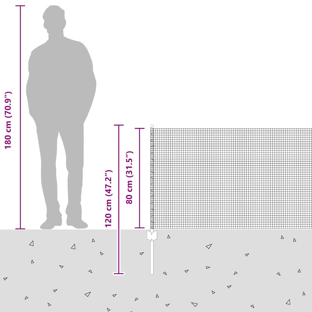 Zavarena žičana ograda s postom 100 x 0,8 m Siva Mreža