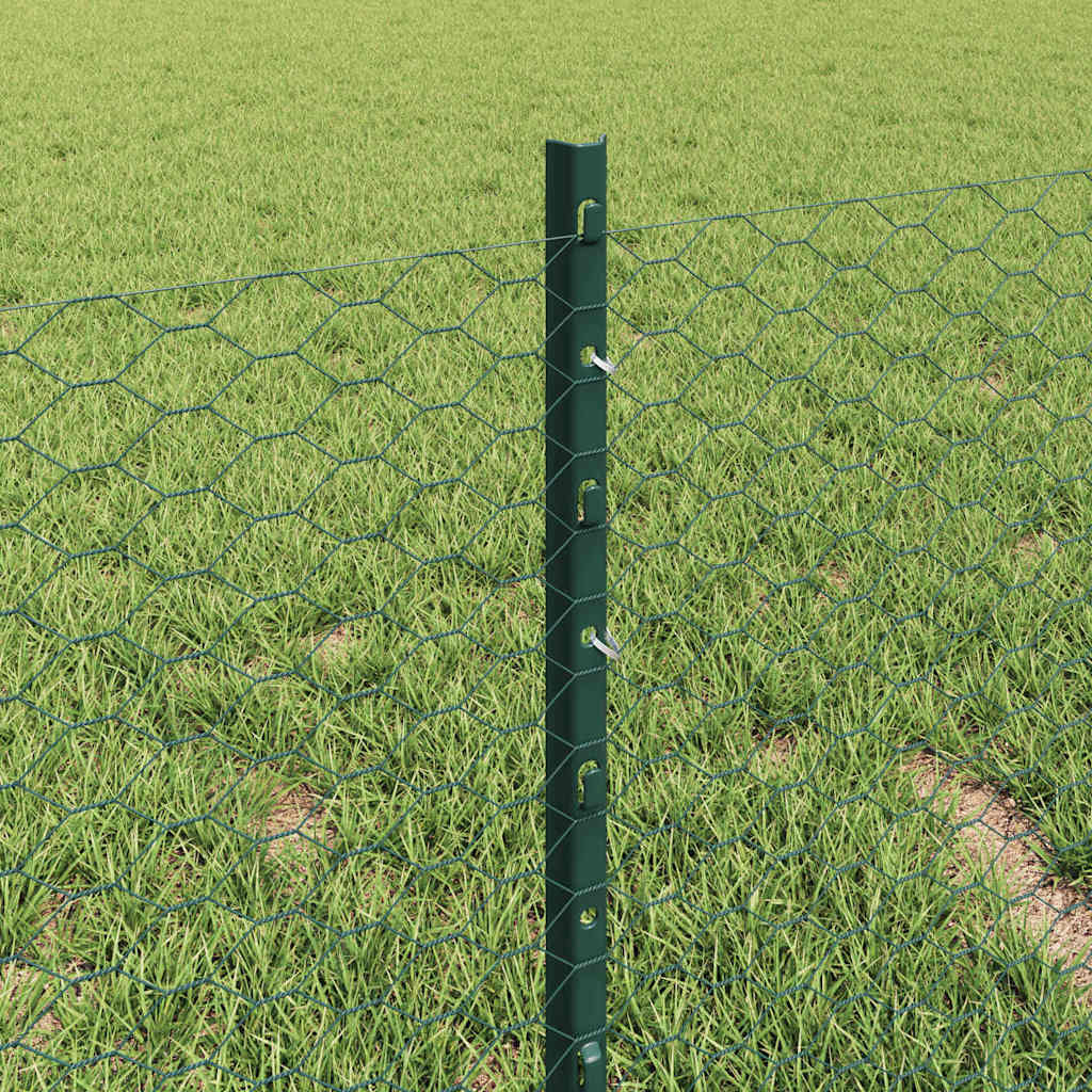 Heksagonalna ograda s stubom 10 x 0,4 m Čelik premazan PVC-om