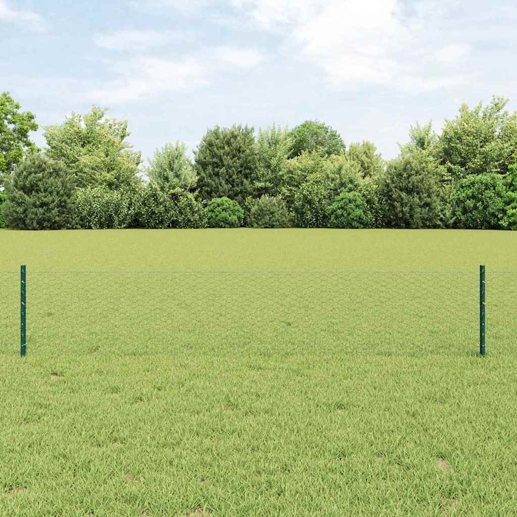 Heksagonalna ograda s stubom 10 x 0,4 m Čelik premazan PVC-om