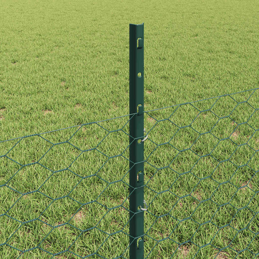 Heksagonalna ograda s stubom 10 x 0,5 m Čelik premazan PVC-om