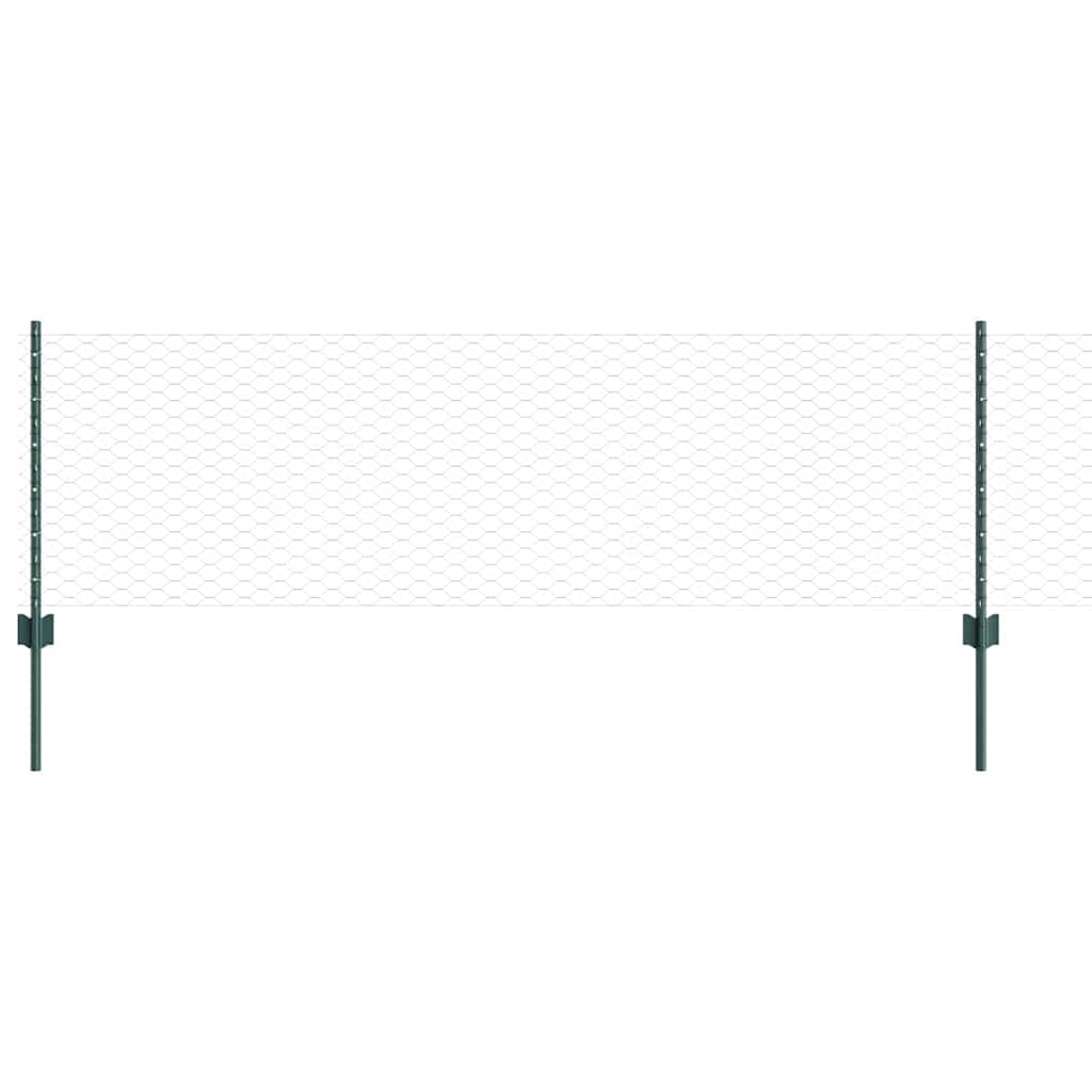 Heksagonalna ograda s stubom 10 x 0,6 m Čelik premazan PVC-om