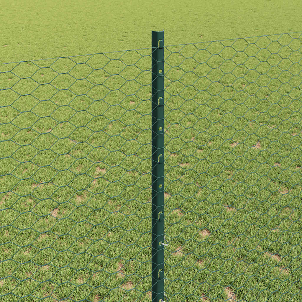 Heksagonalna ograda s stubom 10 x 1,4 m Čelik premazan PVC-om