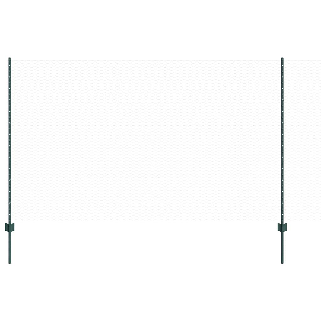 Heksagonalna ograda s stubom 10 x 1,4 m Čelik premazan PVC-om
