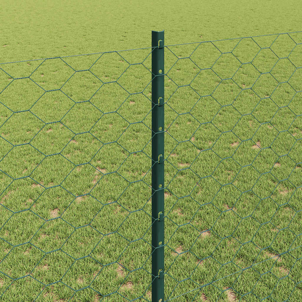 Heksagonalna ograda s stubom 10 x 1,4 m Čelik premazan PVC-om