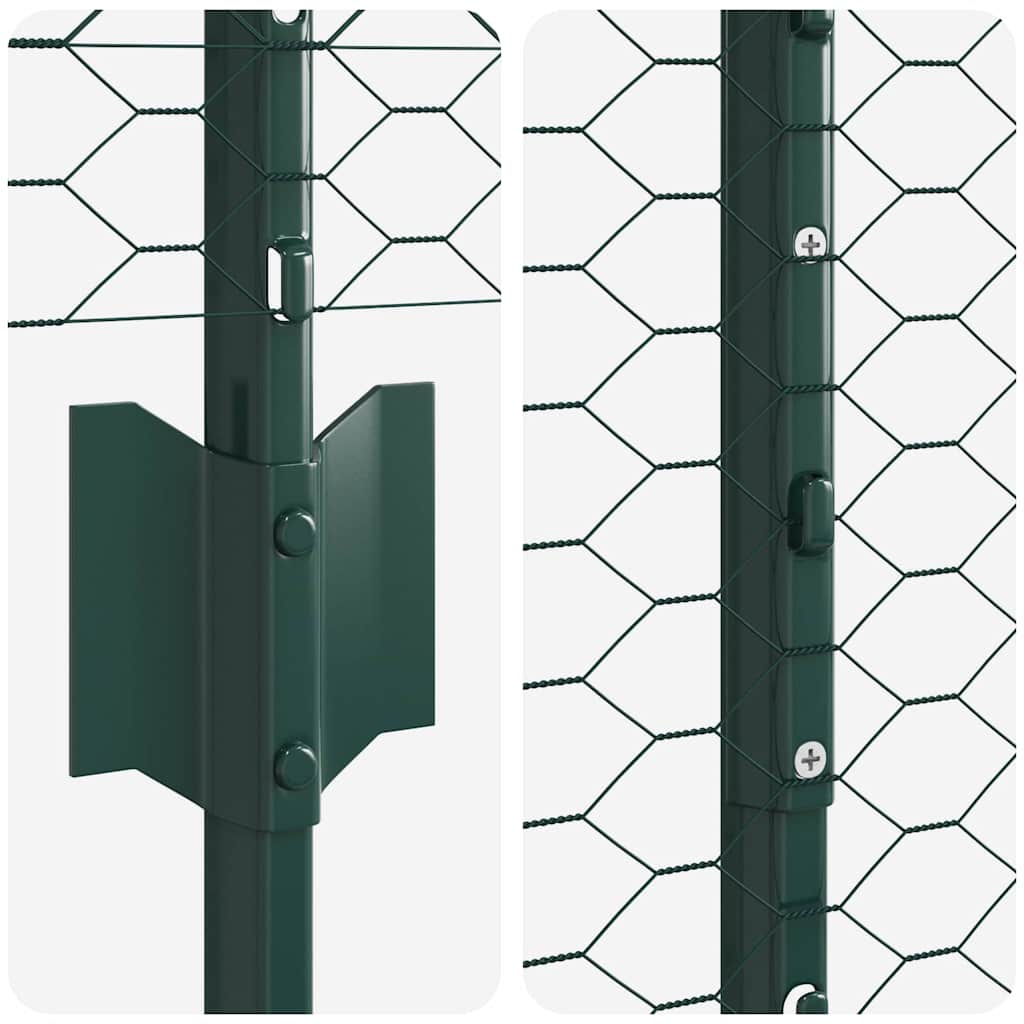 Heksagonalna ograda s stubom 10 x 1,6 m Čelik premazan PVC-om