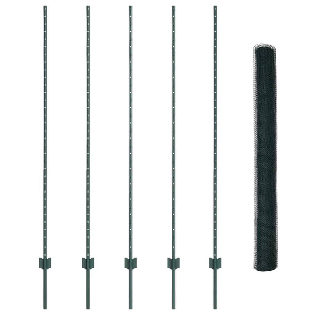 Heksagonalna ograda s stubom 10 x 1,6 m Čelik premazan PVC-om