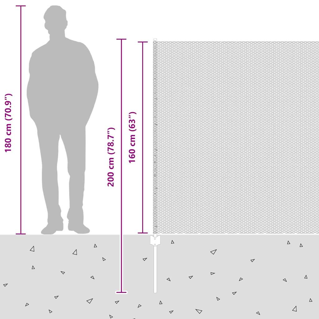 Heksagonalna ograda s stubom 10 x 1,6 m Čelik premazan PVC-om
