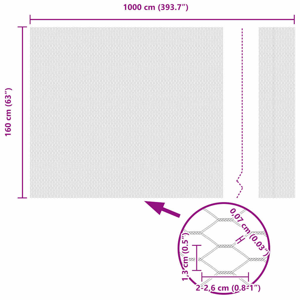 Heksagonalna ograda s stubom 10 x 1,6 m Čelik premazan PVC-om