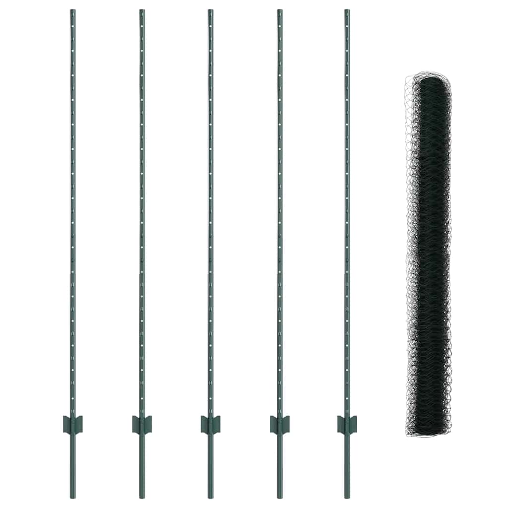 Heksagonalna ograda s stubom 10 x 1,6 m Čelik premazan PVC-om