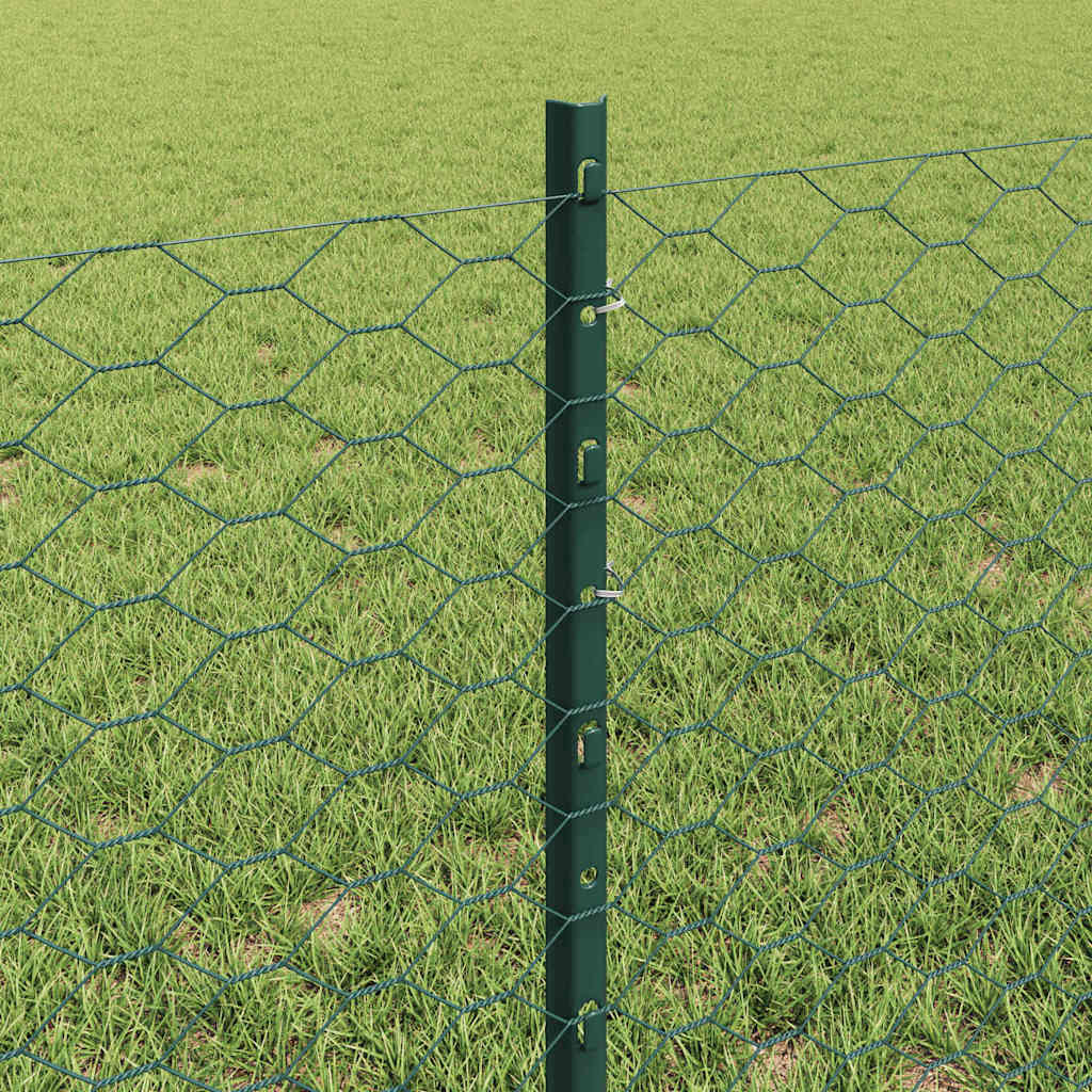 Heksagonalna ograda s stubom 25 x 0,6 m Čelik premazan PVC-om