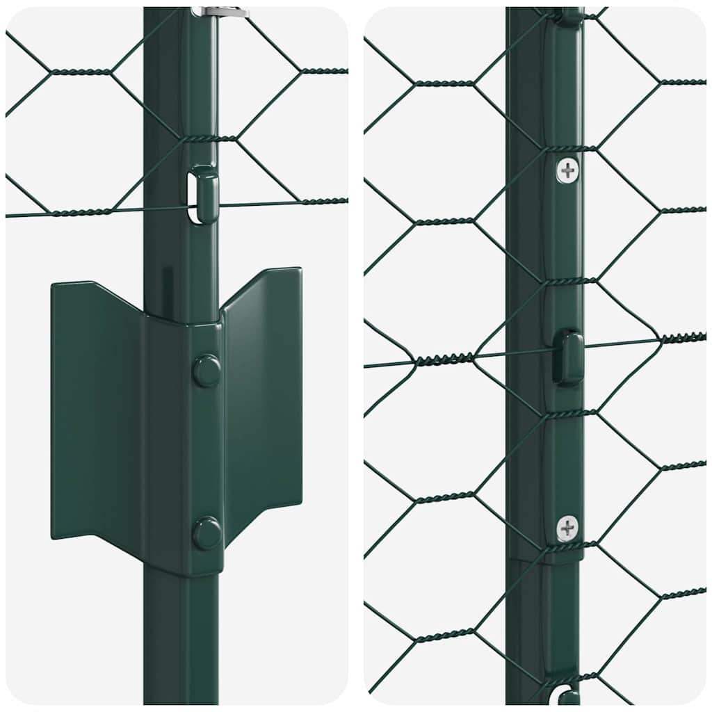 Heksagonalna ograda s stubom 25 x 1 m Čelik premazan PVC-om