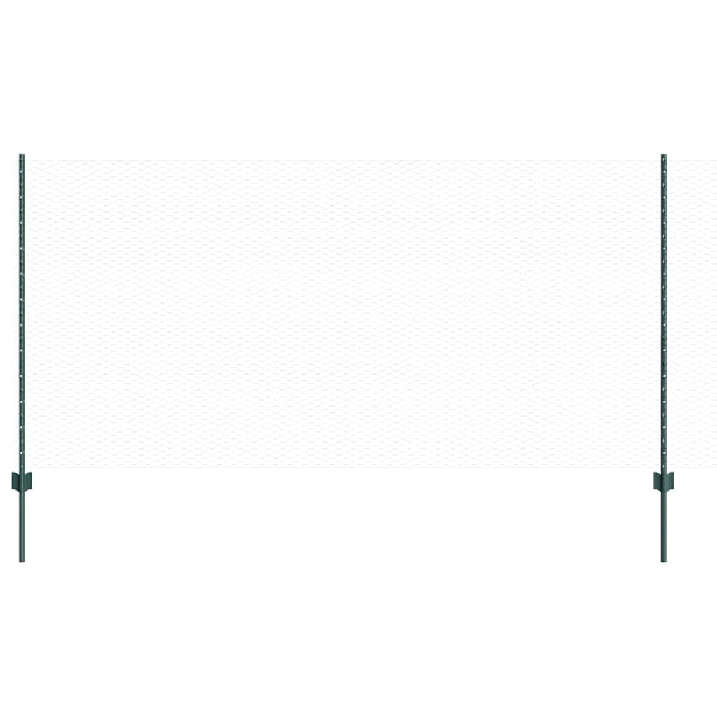 Heksagonalna ograda s stubom 25 x 1,2 m Čelik premazan PVC-om