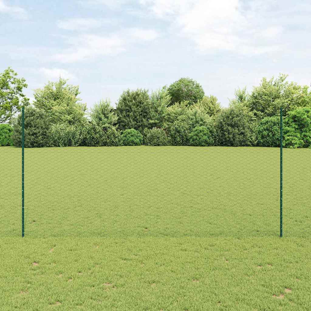 Heksagonalna ograda s stubom 25 x 1,5 m Čelik premazan PVC-om
