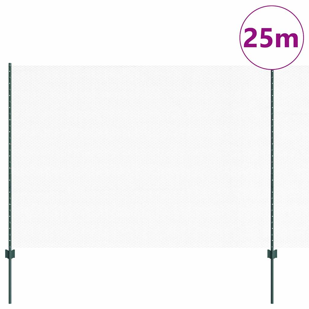 Heksagonalna ograda s stubom 25 x 1,6 m Čelik premazan PVC-om