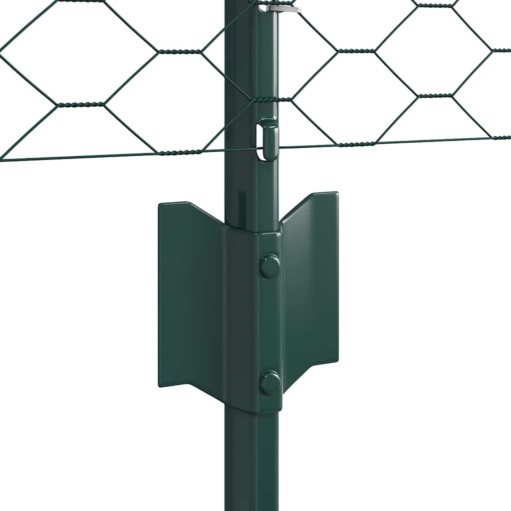Heksagonalna ograda s stubom 50 x 0,5 m Čelik premazan PVC-om