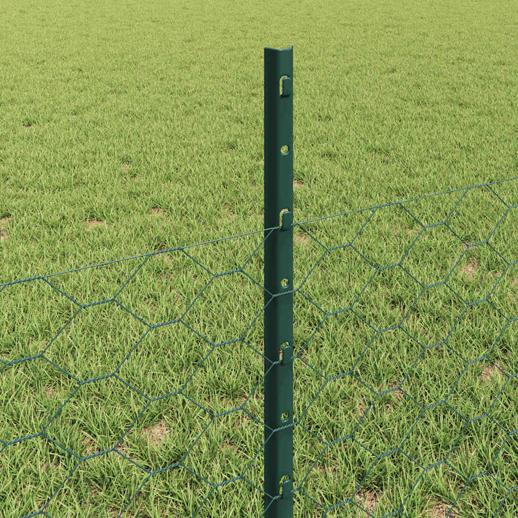 Heksagonalna ograda s stubom 50 x 0,5 m Čelik premazan PVC-om